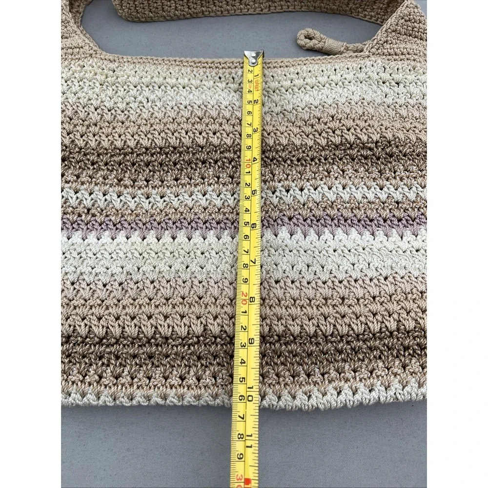 The Sak Riviera Beige Crochet Crossbody Bag Lined Boho Bohemian Summer Festival - Picture 2 of 16